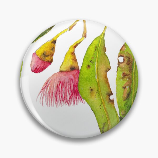 Item preview, Eucalyptus Tree Branch with Pink Gum Flowers designed and sold by Zoya Makarova.