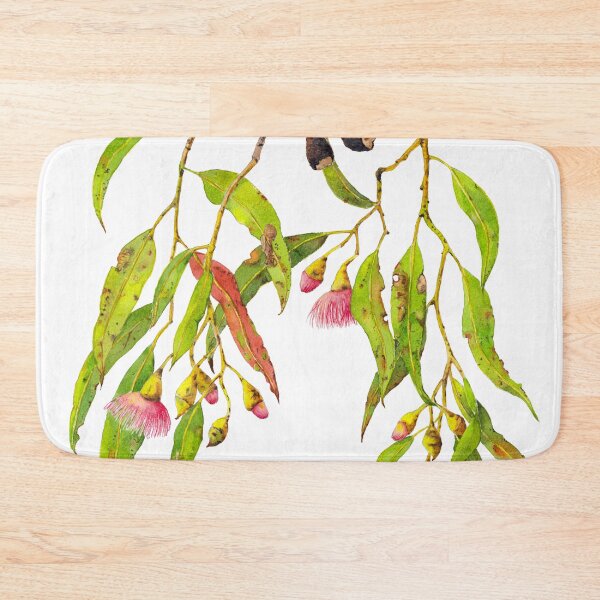 Item preview, Eucalyptus Tree Branch with Pink Gum Flowers designed and sold by Zoya Makarova.