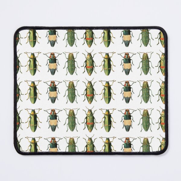 Item preview, Green beetles in a row designed and sold by Lacebark.