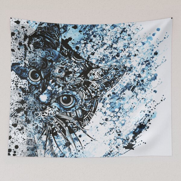 Item preview, cat mandala Pen Drawing  designed and sold by Nora Gad.