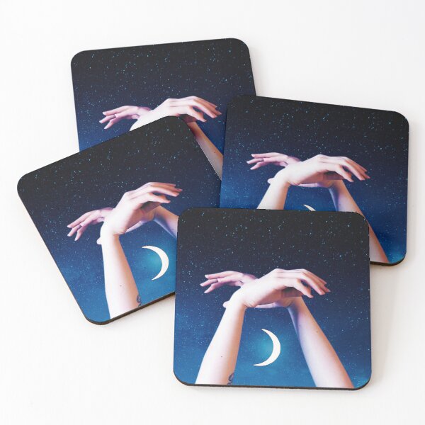 Item preview, Hands around glowing moon  designed and sold by Yasmine khalifa.
