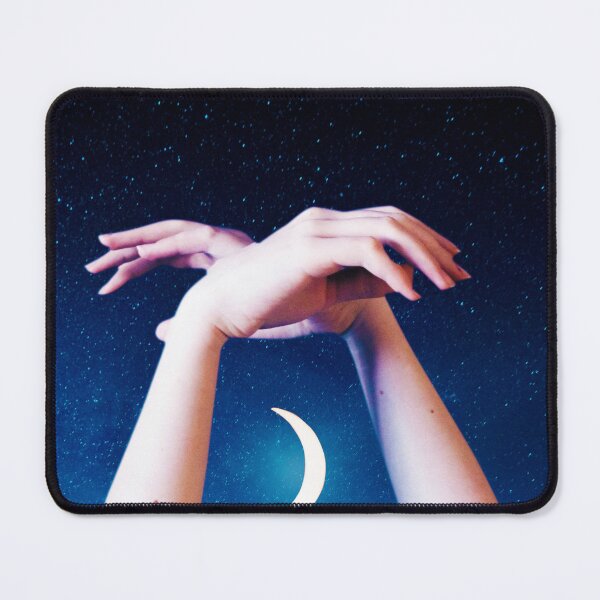 Item preview, Hands around glowing moon designed and sold by Yasmine khalifa.