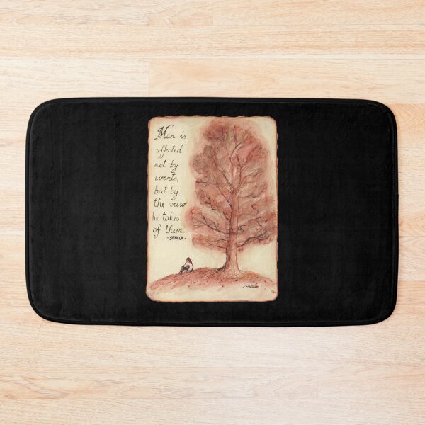 Item preview, Quote Card #3 - Seneca - Man is affected not by events but by the view he takes of them - Sitting under an oak tree designed and sold by WordsOf--Wisdom.