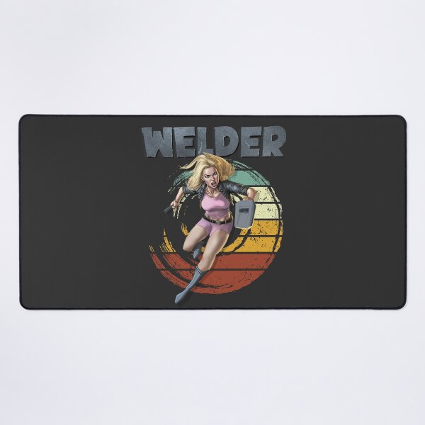 Item preview, Funny retro sunset welder design designed and sold by TipTopTapo.