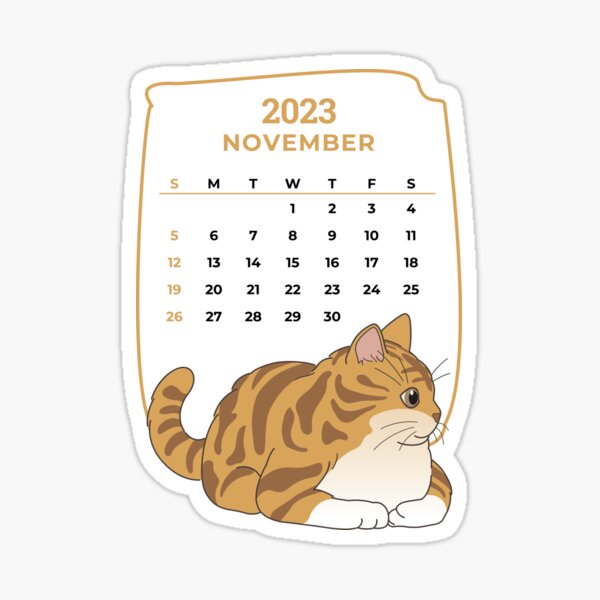 année du chat. calendrier mural pour 2023 avec de jolis chats de
