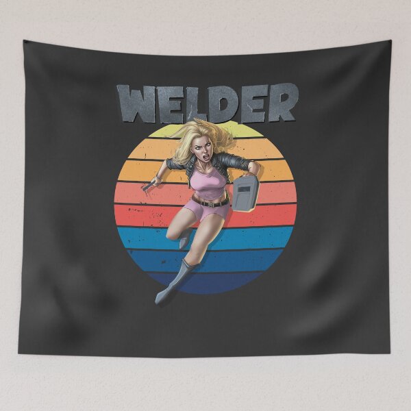 Item preview, Cool retro sunset welder design  designed and sold by TipTopTapo.