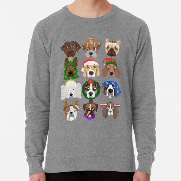 Christmas dogs Lightweight Sweatshirt
