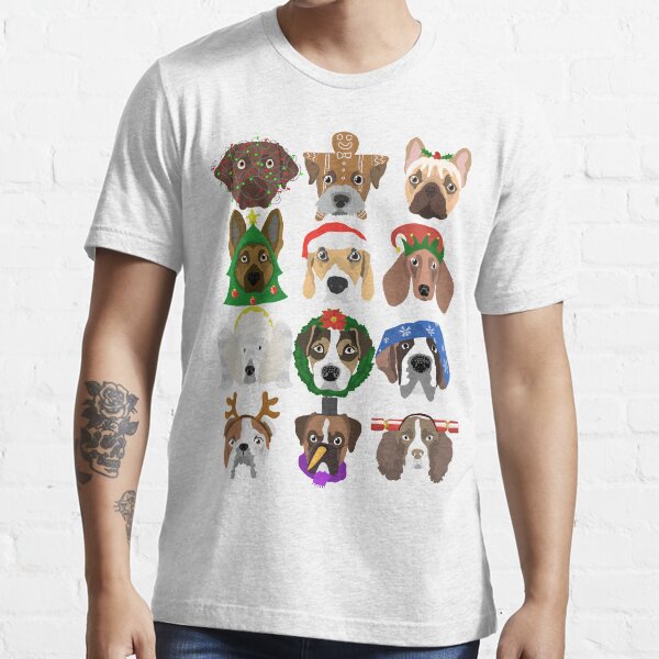"Christmas dogs" Tshirt for Sale by GiddingsGifts Redbubble