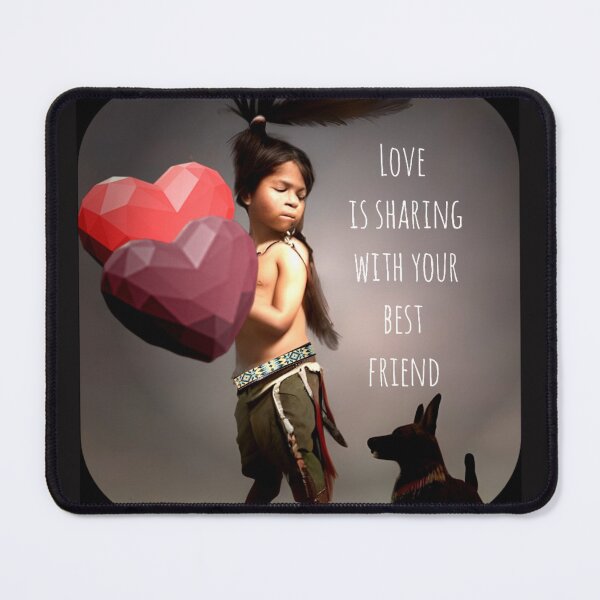Item preview, Young boy with dog and Valentine heart  designed and sold by Coexist In Tee's .
