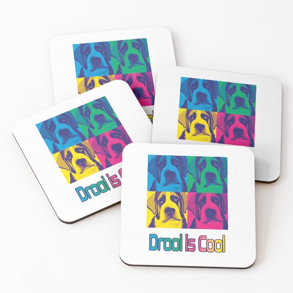 Item preview, St. Bernard Dog. Drool is Cool.  Warhol style pop art designed and sold by FlippinTurtles.