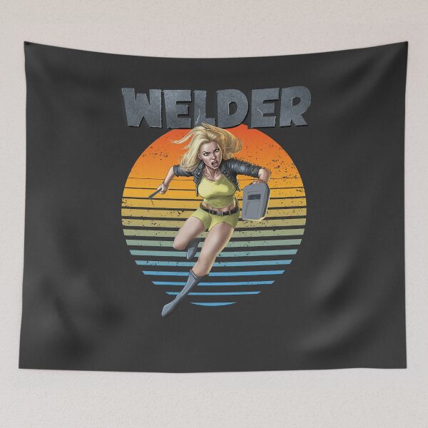 Item preview, Cool retro sunset welder design  designed and sold by TipTopTapo.