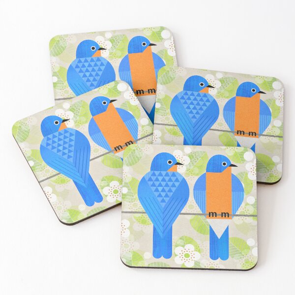 Item preview, Bluebirds and Hawthorne designed and sold by Scott Partridge.