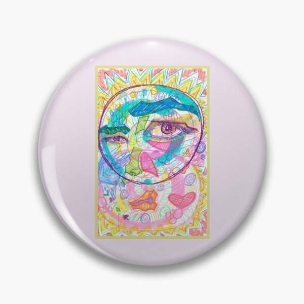 Item preview, Wacky Funky Abstract Colorful Portrait Face  designed and sold by Harold-Inks.