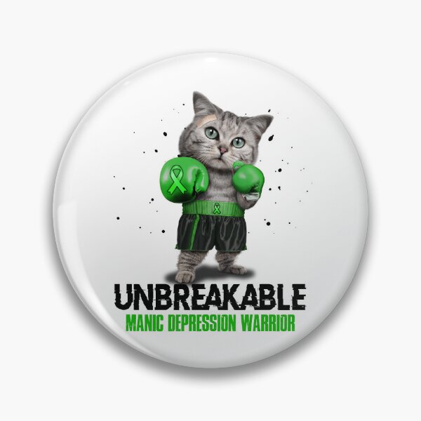 Item preview, Manic Depression Warrior - UNBREAKABLE - Manic Depression Ribbon designed and sold by EdithShop59.