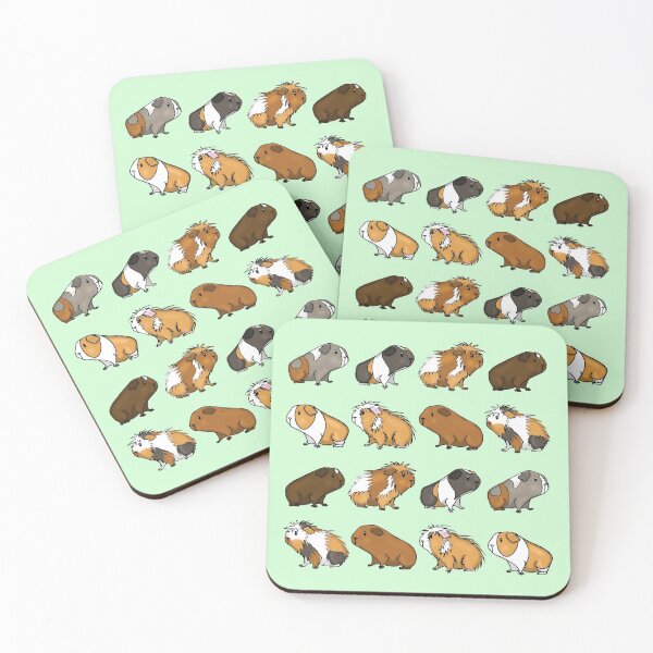 Item preview, Guinea Pig Procession (Green) designed and sold by cupofcolour.