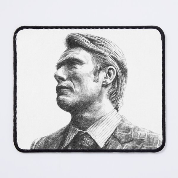 Item preview, Hannibal Art Print, Mads Mikkelsen Art, Hannibal Drawing designed and sold by Rachel Felicity  Art.