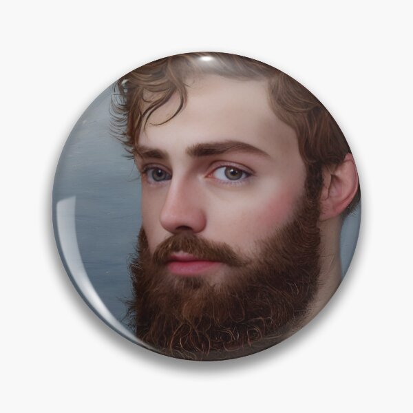Item preview, Young Brown Haired, Bearded Man with Green Eyes  designed and sold by LthrDaddyBear.