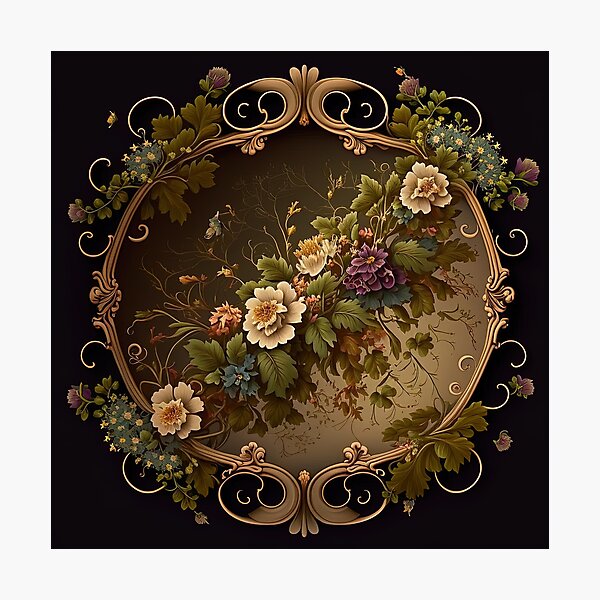 Aperçu de l'œuvre Conception florale vintage créée et vendue par Juliascutecornr.