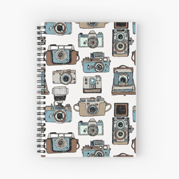 Item preview, Hand drawn pattern with old fashioned cameras designed and sold by photokot.