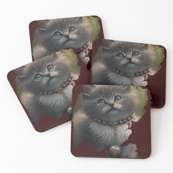 Item preview, Flower Garden Playtime: A cute grey kitten's adventures designed and sold by Rebekah Hartman.