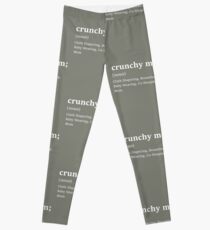 Crunchy Mom Crunchy Mama Top BreastFeeding Baby shower gift Hippie Mom Life Crunchy (white print) Leggings