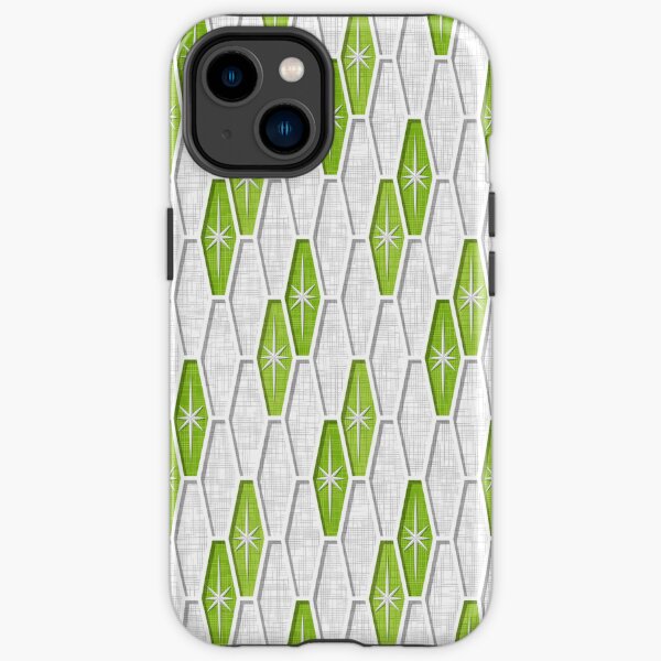 Green Palm Springs Starburst Hexagons iPhone Tough Case