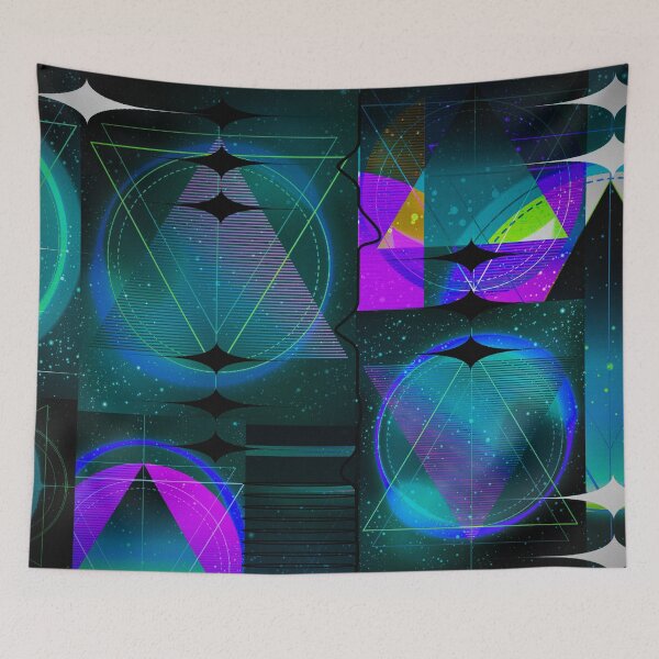 Item preview, Turquoise Pink Geometric Pattern   designed and sold by AmezMemes.