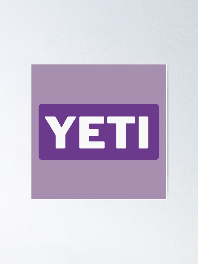 Purple Yeti Cooler Sticker Poster for Sale by brookehend