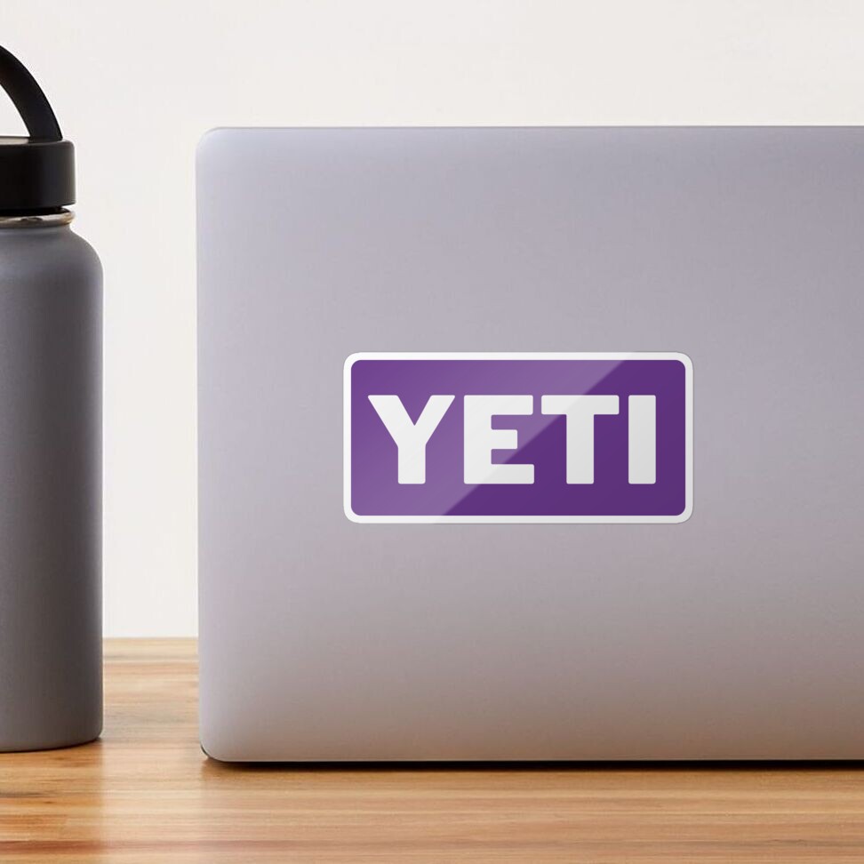 PURPLE + GRAY YETI STICKER Sticker for Sale by designzbyemm