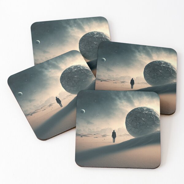 Item preview, Abstract space art rolling planet sand dunes on the moon designed and sold by Bitcoin-Fashion.