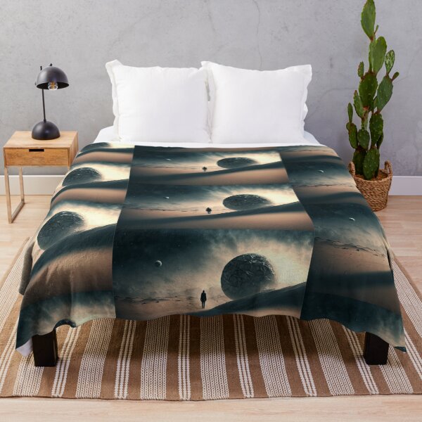 Item preview, Abstract space art rolling planet sand dunes on the moon designed and sold by Bitcoin-Fashion.