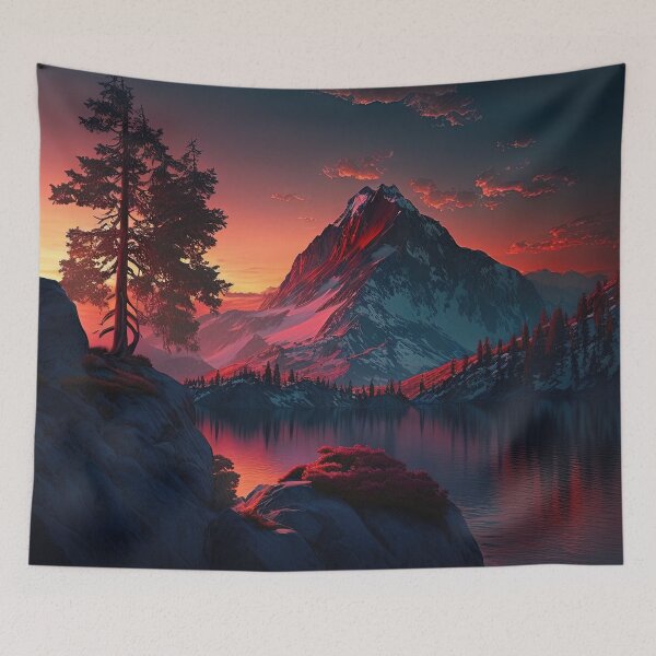 Item preview, Mountain Beautiful Sunset Art designed and sold by Damian Sobczyk.