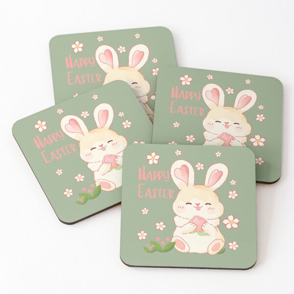Item preview, Happy Easter floral Easter Bunny design for bunny loving little girls who love flowers and snack timer designed and sold by tranquilbeach.