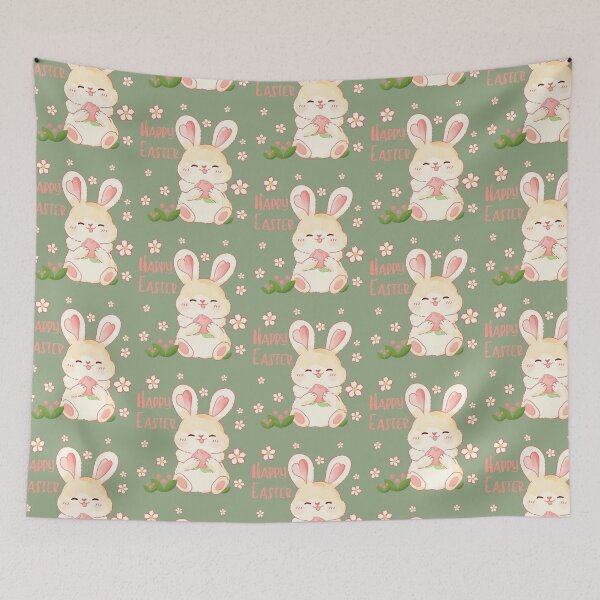 Item preview, Happy Easter floral Easter Bunny design for bunny loving little girls who love flowers and snack timer designed and sold by tranquilbeach.