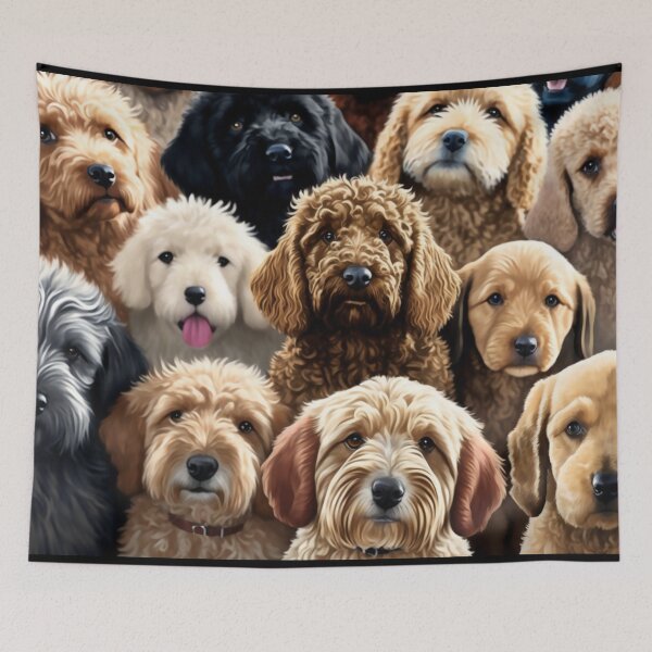 Item preview, Beautiful Collage of Dogs featuring some Goldendoodles, so many adorable faces, dogs are the best! designed and sold by Orianah.