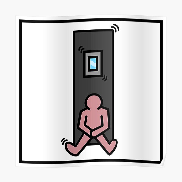 Pink little boy alone Poster