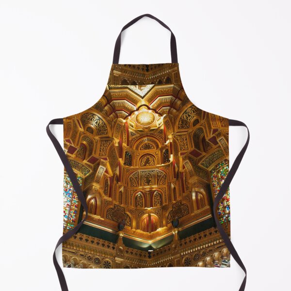 Item preview, Ceiling inside eastern church temple building with many ornate gilded arches. designed and sold by claireseyeview.