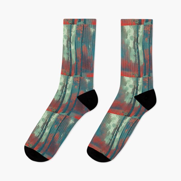 Item preview, Tree Pattern Red and Blue Forest designed and sold by Canadamarsworks.