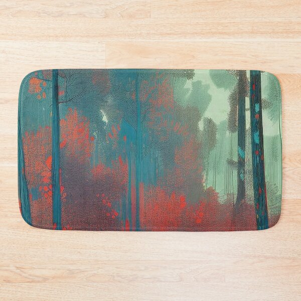 Item preview, Tree Pattern Red and Blue Forest designed and sold by Canadamarsworks.