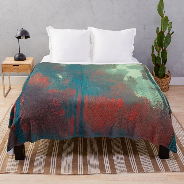 Item preview, Tree Pattern Red and Blue Forest designed and sold by Canadamarsworks.