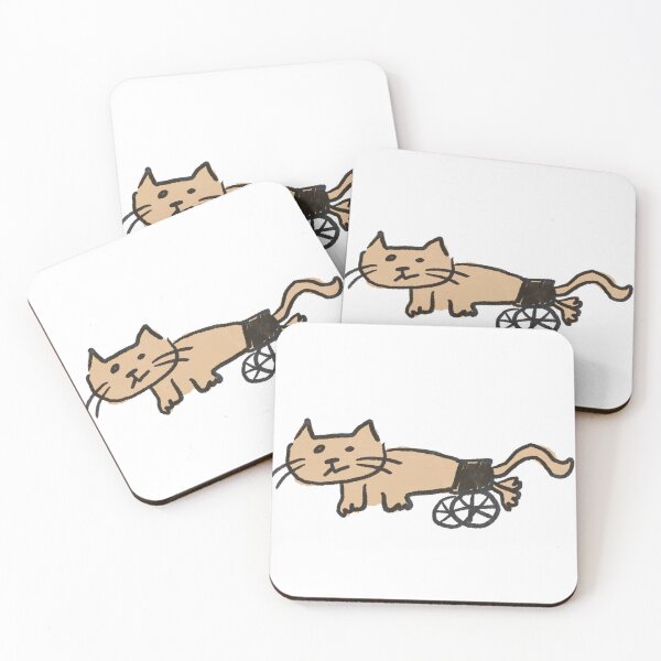 Item preview, Wheelchair Cat (Sticker) designed and sold by thoughtfullyart.