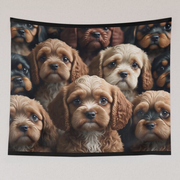 Item preview, Beautiful Collage of Cavoodles, so many adorable faces, dogs are the best! designed and sold by Orianah.