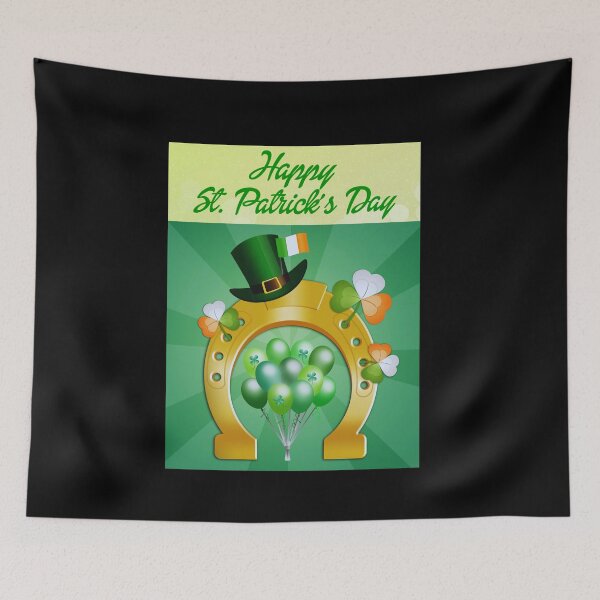 Item preview, Happy St. Patrick's Day Horseshoe Shamrock Irish Flag Balloons Hat designed and sold by teewearstyle.