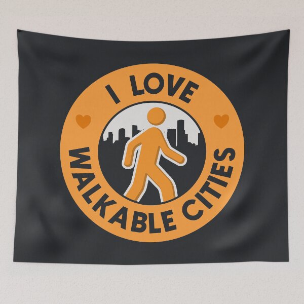 Item preview, I Love Walkable Cities - Urban Planning designed and sold by Picket Club.