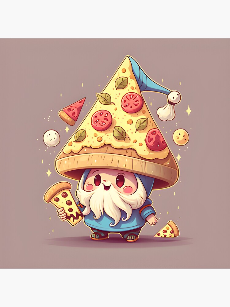 "Pizza Wizard" Sticker for Sale by KaitlynnCR Redbubble