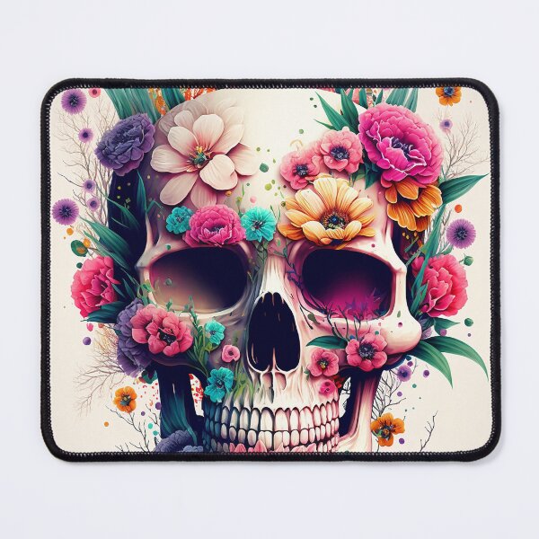 Item preview, Girly Skull and Flowers designed and sold by Myriam Iart.