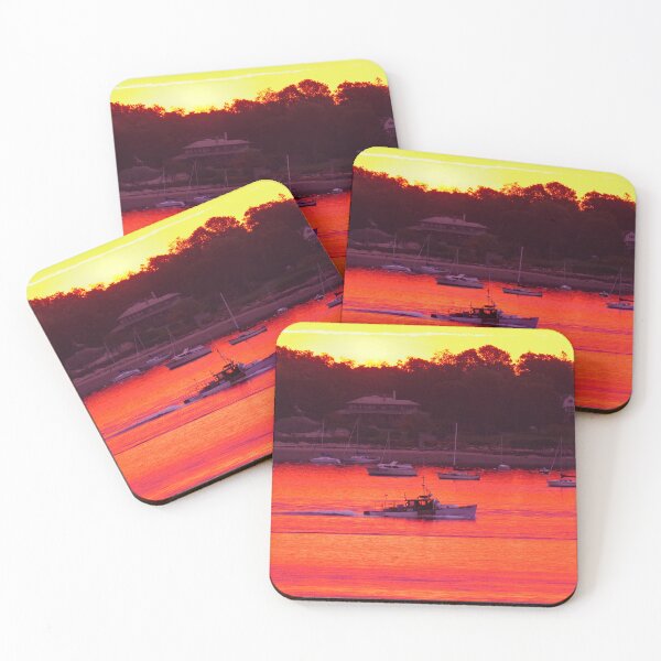 Item preview, Lobsterman's Morning Commute - Sunrise over Gloucester Harbor, Massachusetts designed and sold by Infinite-Moon.