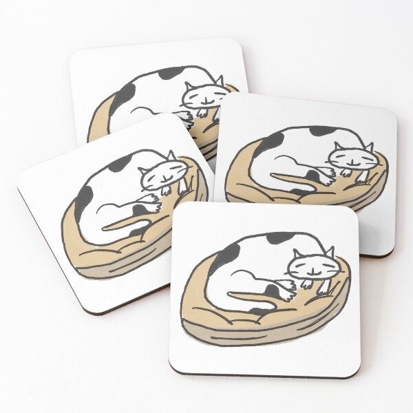 Artikelvorschau, Schläfrige Katze (Aufkleber) entworfen und verkauft von thoughtfullyart.
