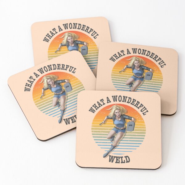 Item preview, What a wonderful weld retro sunset welder design  designed and sold by TipTopTapo.
