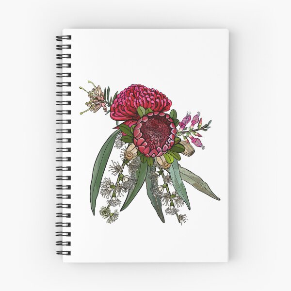 Item preview, Outback Eucalyptus And Waratah Florals designed and sold by Sketchbook Designs.
